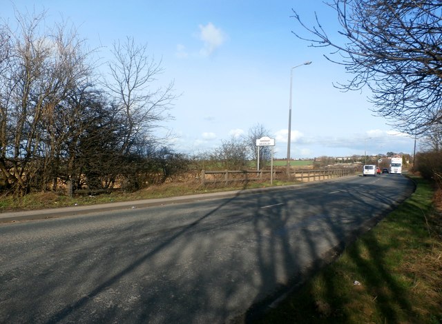 A628 Road Entering Brierley