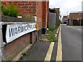 SZ1292 : Boscombe East: the Warwick Place sign by Chris Downer