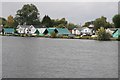 TQ1067 : Chalets beside the River Thames by Philip Halling