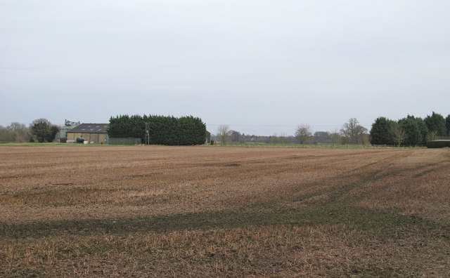 Stubble on arable land near Hall Farm, Worlingham 