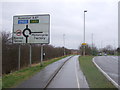 Cycle path beside the A47