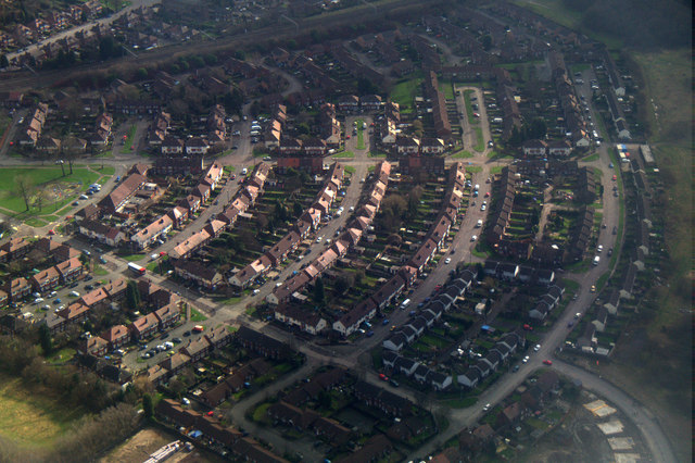 Adswood Stockport from the air c2017 Aerial Photo 