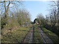 Open gate on the bridleway, east of Sockenber