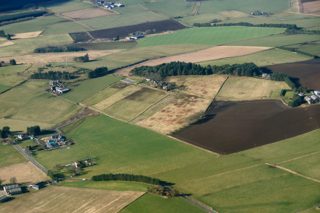 Nether Crimond, near Inverurie, from the air