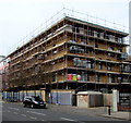 Goldsmith Avenue flats under scaffolding, Portsmouth