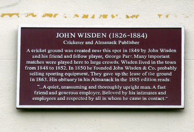 John Wisden (1826-1884) © Gerald England :: Geograph Britain and Ireland