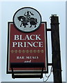 Sign for the Black Prince public house, Tile Hill North