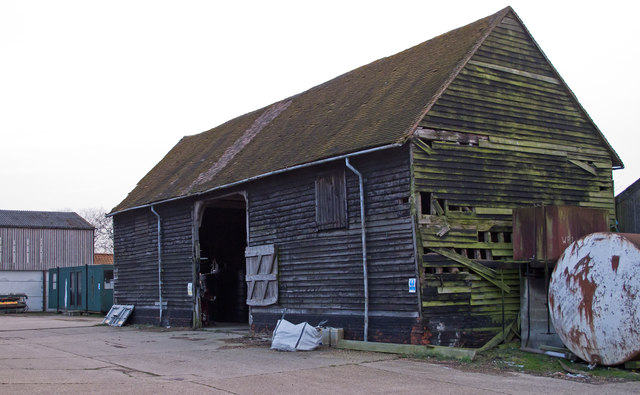 Old wooden barn, Writtle Park Farm