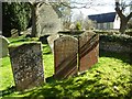 Sunlight on gravestones