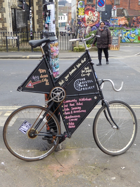 Advertising bike on City Road