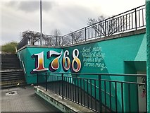 SJ8446 : Newcastle-under-Lyme: subway art by Jonathan Hutchins