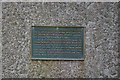 SX1252 : Plaque on commemorative obelisk, Caffamill Pill, Fowey by Christopher Hilton