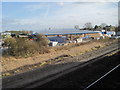 View from a Peterborough-London train - Industrial estate, Huntingdon