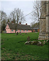 Wickhambrook churchyard and almshouses