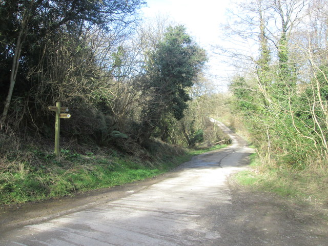 Bridleway/footpath junction south of Spring Hill