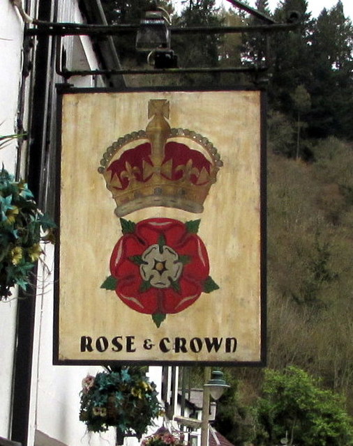 Rose & Crown name sign, Tintern © Jaggery :: Geograph Britain and Ireland