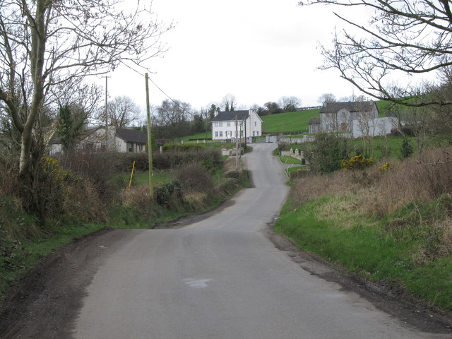 Drumnahunshin Road approaching Captain's... © Eric Jones :: Geograph ...