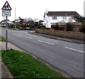 Warning sign School/Ysgol, West Road, Nottage