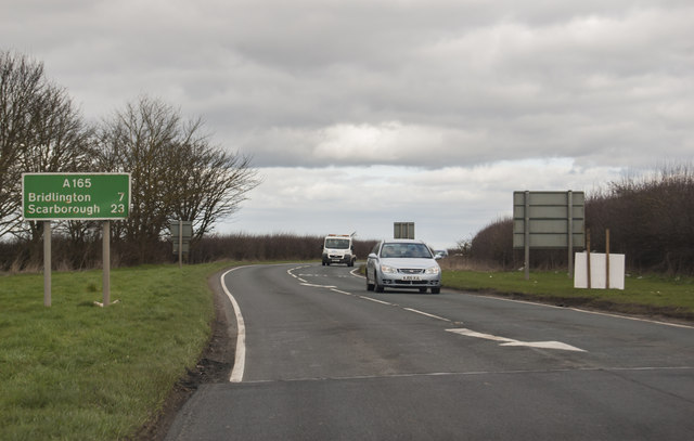 A165 with 7 miles to Bridlington