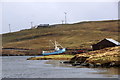 HU2148 : Boat on the shore at the head of Lera Voe, near Walls by Mike Pennington