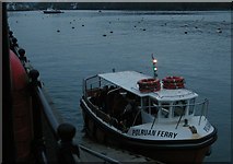 SX1251 : Polruan: the ferry from Fowey arrives at the quay by Christopher Hilton