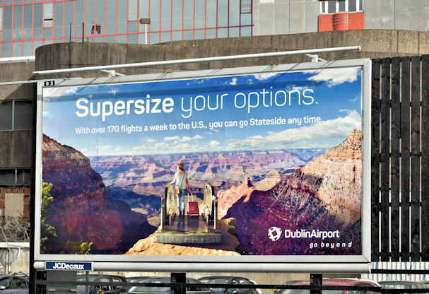 Dublin Airport "Supersize" poster, Belfast (March 2017)