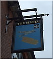 Sign for the Malta public house, Batford