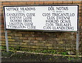 Large bilingual street name sign, Nottage, Porthcawl