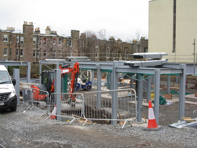 Building site at Newbattle Terrace