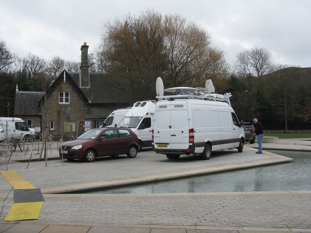 Media vans at Holyrood