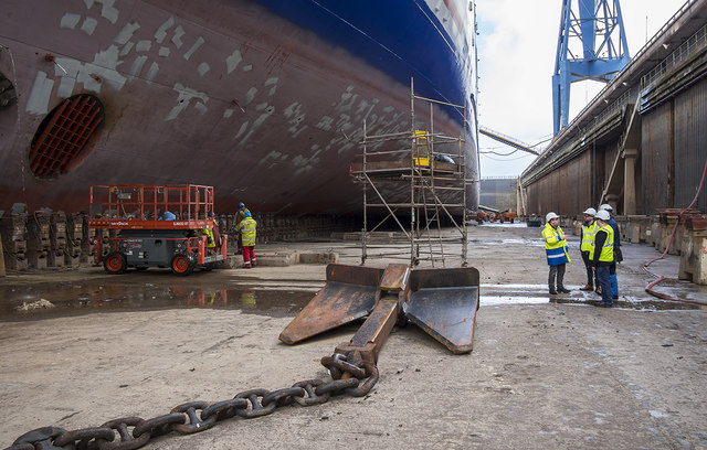 'Stena Superfast VII' in dry dock, Belfast