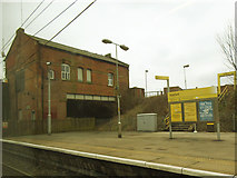 SJ7994 : Stretford station buildings by Stephen Craven