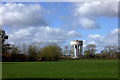 Field and water tower from Ashlawn Road