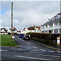 Tall rusty pole on a Porthcawl corner