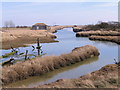 Hamford water, with wreck of a barge