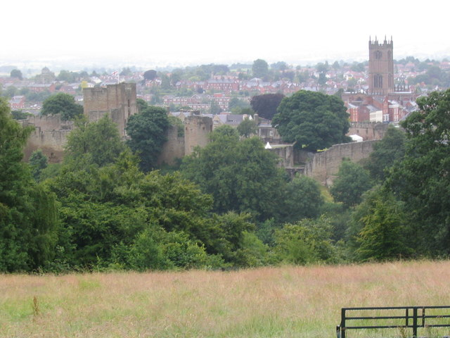 View of Ludlow in the pouring rain