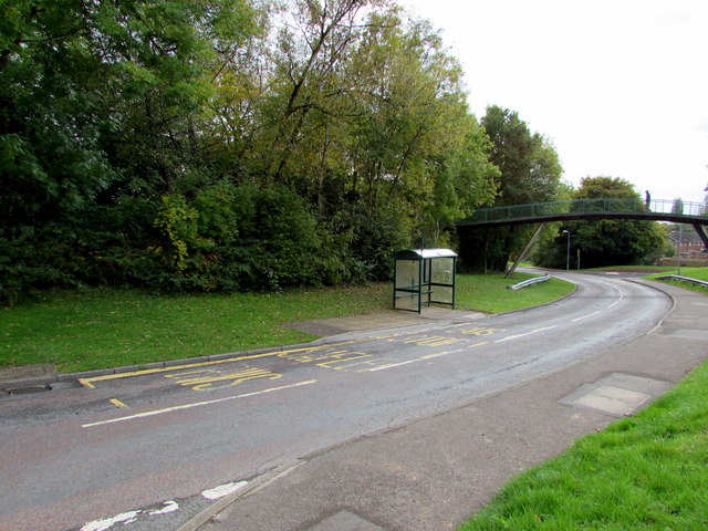 Blenheim Road bus stop and shelter, St Dials, Cwmbran