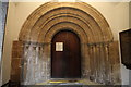 TA1181 : South door, St Oswald's church, Filey by J.Hannan-Briggs