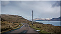 NM4739 : Looking east along the B8073 above Loch na Keal by Peter Moore