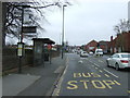 Bus stop and shelter on Nottingham Road, Basford