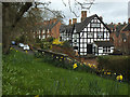 Front Street, Sandbach, with daffodils