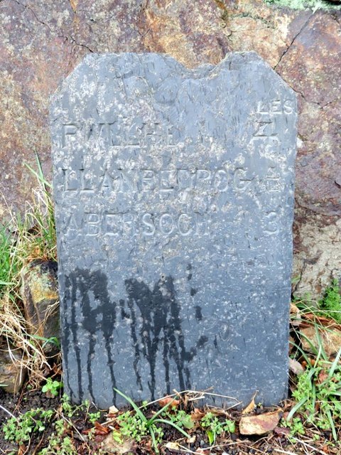 Old Milestone by the A499, Llanbedrog