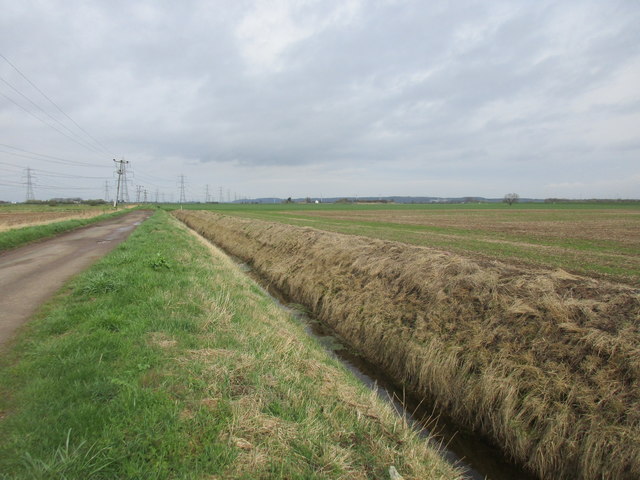 Drain alongside the track to North Moor Farm