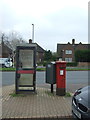 George VI postbox and telephone box on Broxtowe Road