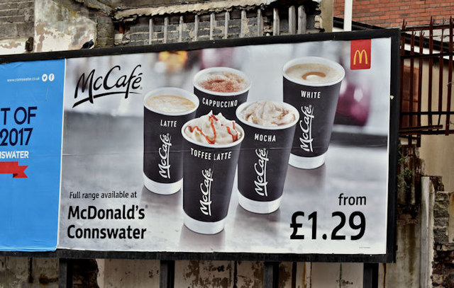 "McCafé" poster, Belfast (March 2017)