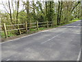 Looking across Rusper Road at the bridge over Fylls Brook