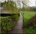 Upper Cwmbran path between houses and a field