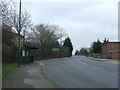 Bus stop and shelter on Cinderhill Road