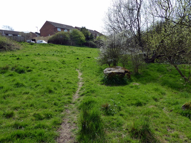 Path in Combe Valley Countryside Park leading to Reedswood Road