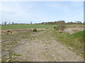 Farm track leaves bridleway